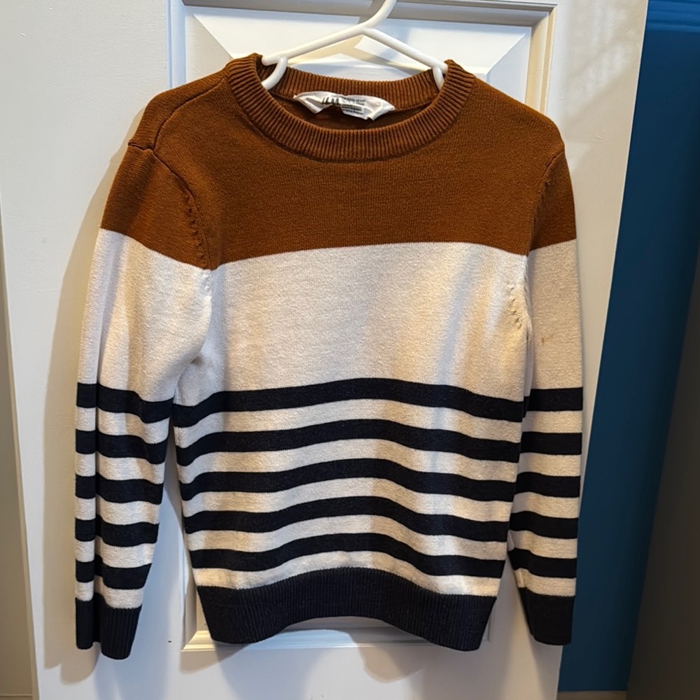 Striped Brown and Cream boys Sweater